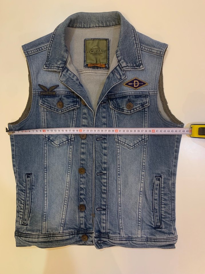 Düğmeli Cepli Kot Ceket - Görsel 4