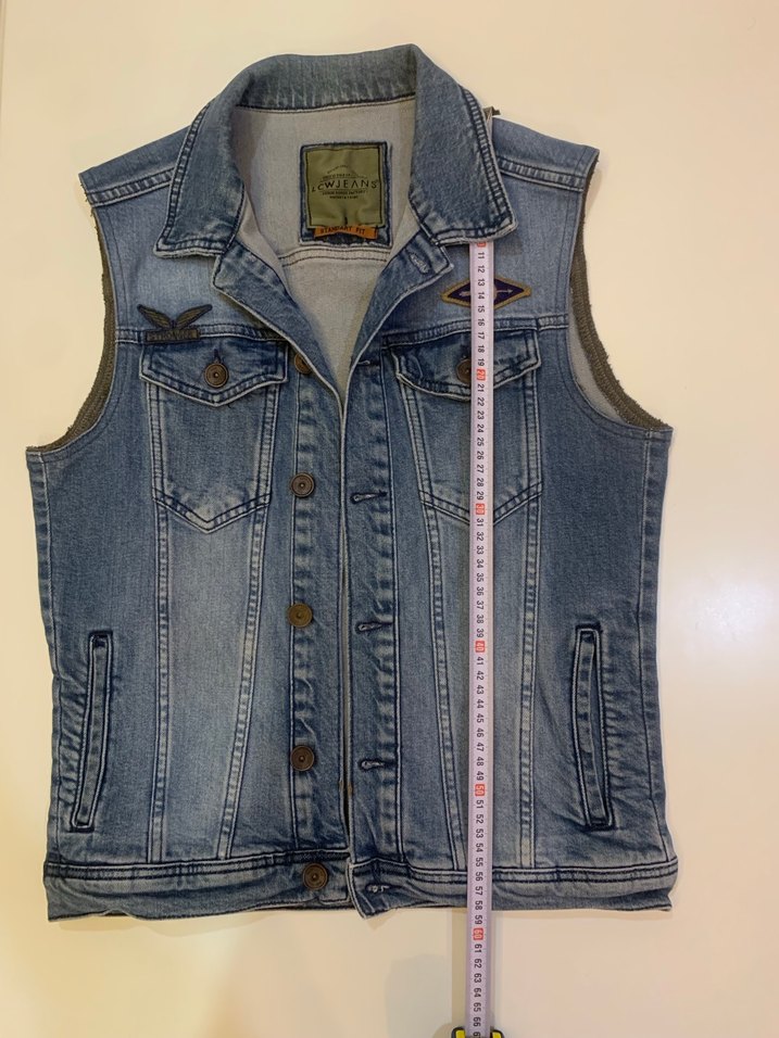 Düğmeli Cepli Kot Ceket - Görsel 5