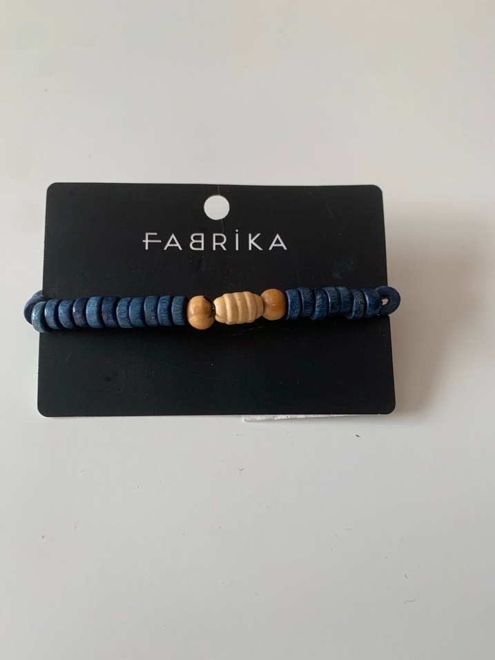 Fabrika ahşap Erkek Lacivert Bileklik - Görsel 3