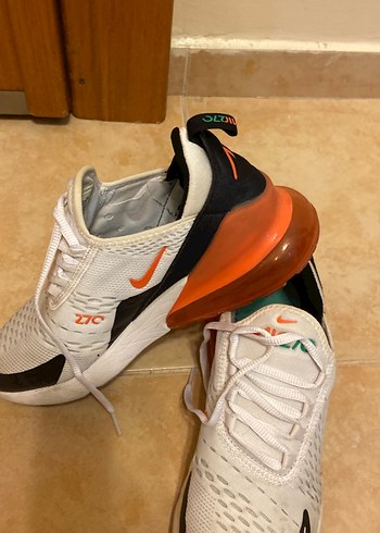 Beyaz Turuncu Wedge Topuklu Spor Ayakkabı nike air 270
