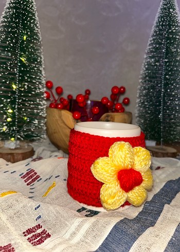 Renkli Örgü Desenli Seramik Bardaklar - Görsel 3