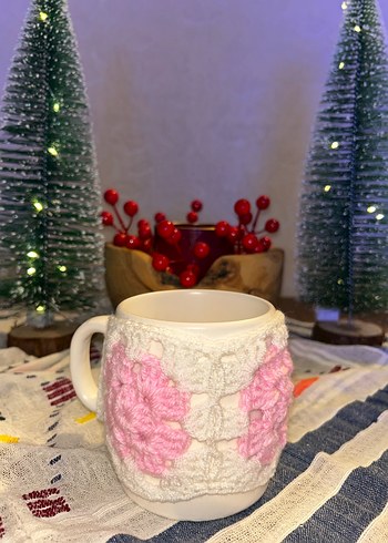 Renkli Örgü Desenli Seramik Bardaklar - Görsel 6