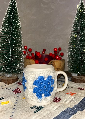 Renkli Örgü Desenli Seramik Bardaklar - Görsel 9