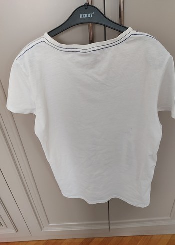 Beyaz Erkek Çocuk Baskılı Kısa Kollu Tişört - Görsel 5