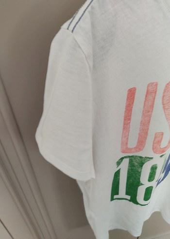 Beyaz Erkek Çocuk Baskılı Kısa Kollu Tişört - Görsel 3