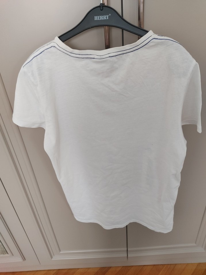 Beyaz Erkek Çocuk Baskılı Kısa Kollu Tişört - Görsel 5