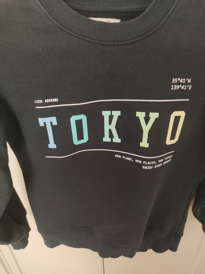 Siyah Baskılı Çocuk Sweatshirt - Görsel 2