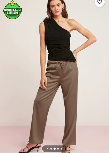 Vizon Kadın Rahat Kesim Midi Pantolon - Görsel 3