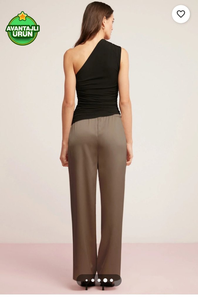Vizon Kadın Rahat Kesim Midi Pantolon - Görsel 4