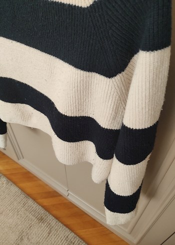 Zara Çizgili, Uzun Kollu, Triko Kazak - Görsel 4