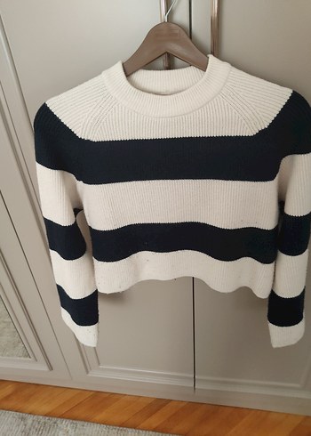 Zara Çizgili, Uzun Kollu, Triko Kazak - Görsel 2