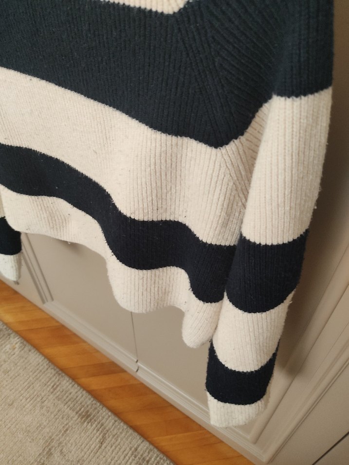 Zara Çizgili, Uzun Kollu, Triko Kazak - Görsel 4