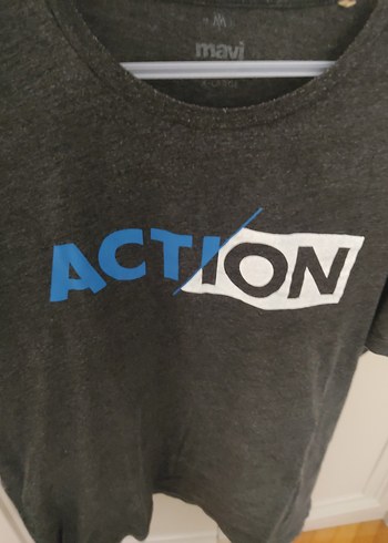 Gri Baskılı Erkek Kısa Kollu Tişört - Görsel 3