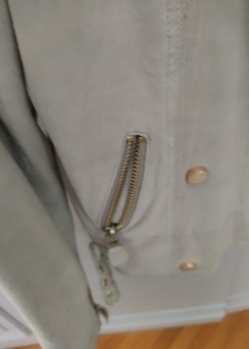 Bej Süet Kadın Ceket - Görsel 4