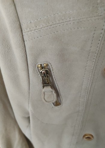 Bej Süet Kadın Ceket - Görsel 3