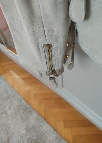 Bej Süet Kadın Ceket - Görsel 7