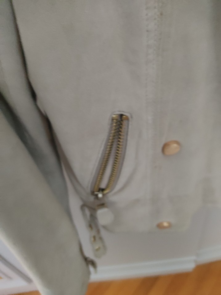 Bej Süet Kadın Ceket - Görsel 4