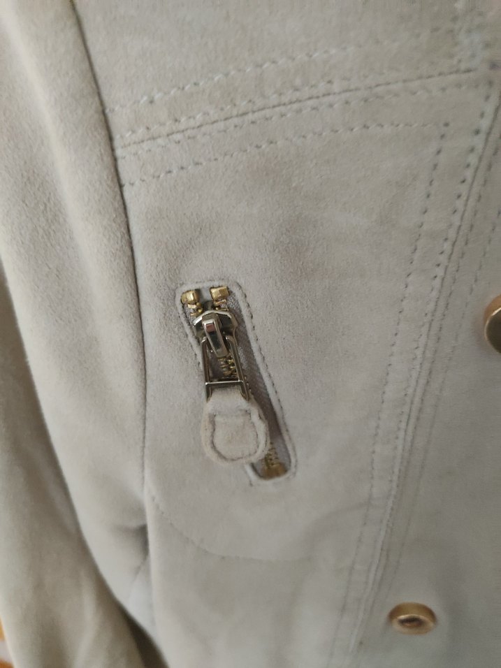 Bej Süet Kadın Ceket - Görsel 3