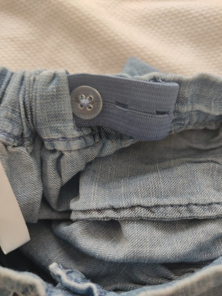 Düğmeli Mavi Denim Mini Etek - Görsel 4