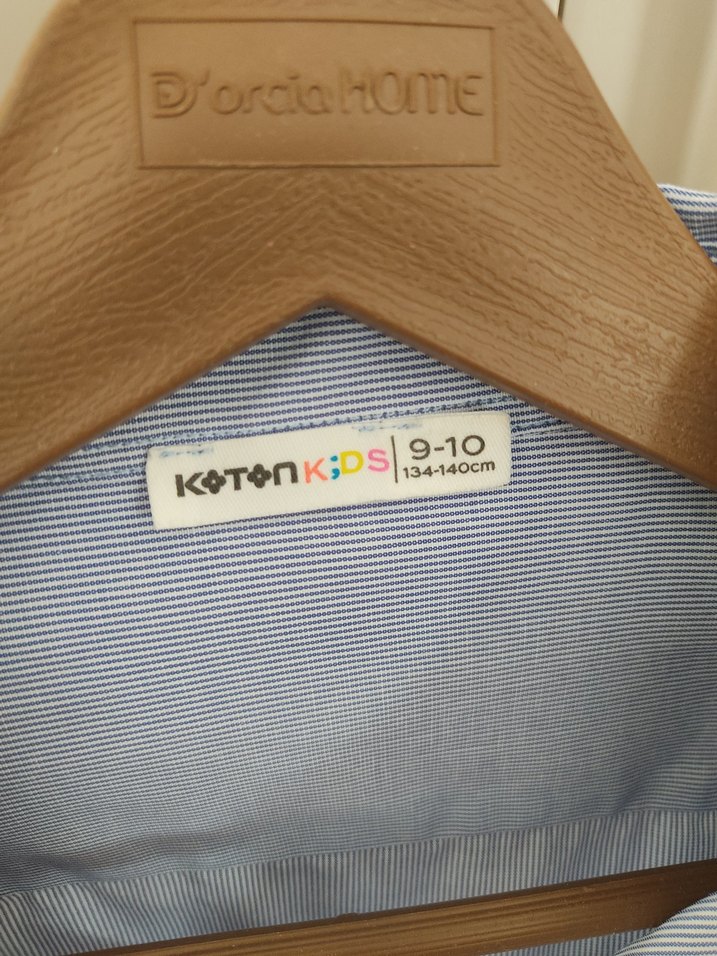 Düğmeli Mavi Pamuklu Erkek Çocuk Gömleği - Görsel 2