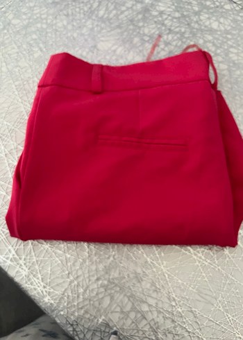 44 Beden pembe Renk Parlak Pembe Midi Kadın Kumaş Pantolon