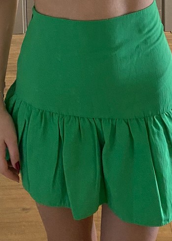 Yeşil Volanlı Etek - Görsel 2