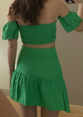 Yeşil Volanlı Etek - Görsel 3