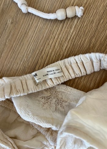 Nakışlı Beyaz Bohem Mini Büstiyer - Görsel 3