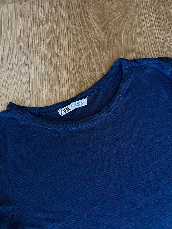 Koyu Mavi Kısa Kollu Tişört - Görsel 2