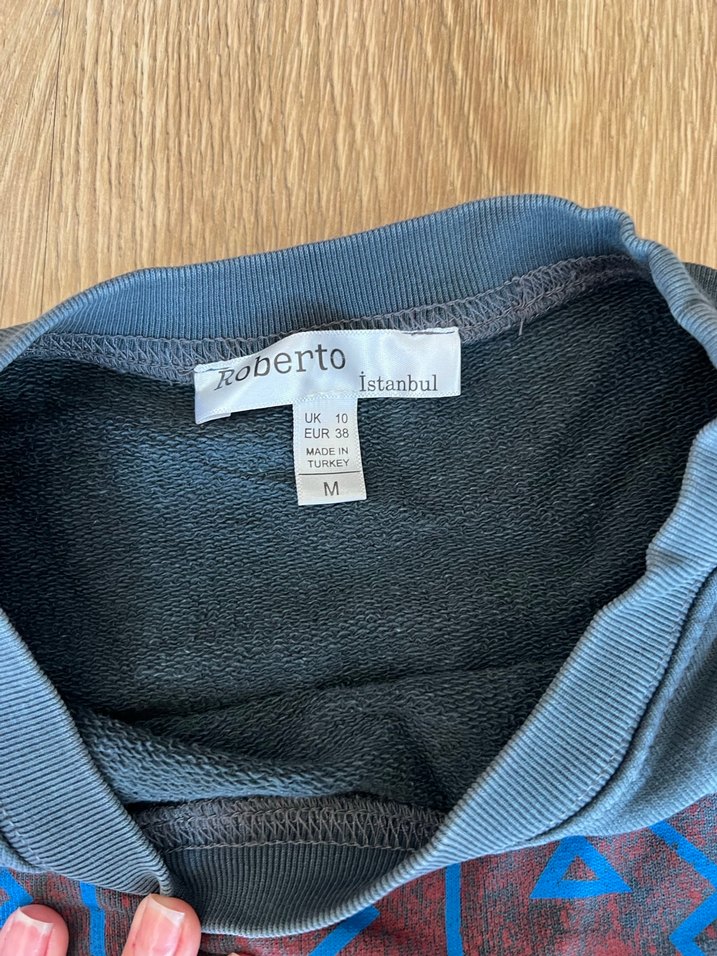 Baskılı Gri Sweatshirt - Görsel 4