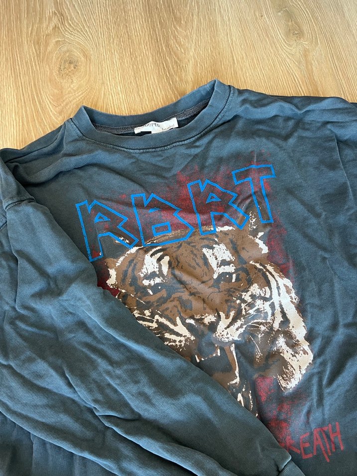 Baskılı Gri Sweatshirt - Görsel 3