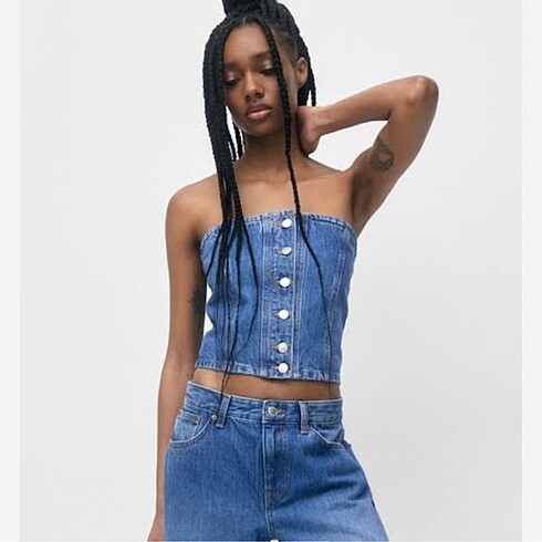 Pull and Bear Pull bear denim top