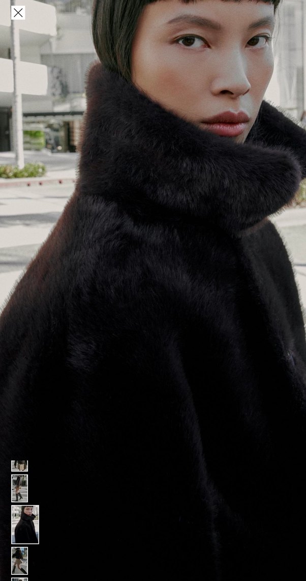 Kahverengi çift taraflı Kürklü Deri Kadın Ceket - Görsel 2