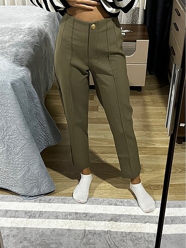 s Beden haki Renk kumaş pantolon
