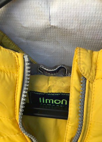 Sarı Fermuarlı Kadın erkek Kışlık Mont - Görsel 3