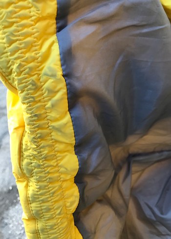 Sarı Fermuarlı Kadın erkek Kışlık Mont - Görsel 6