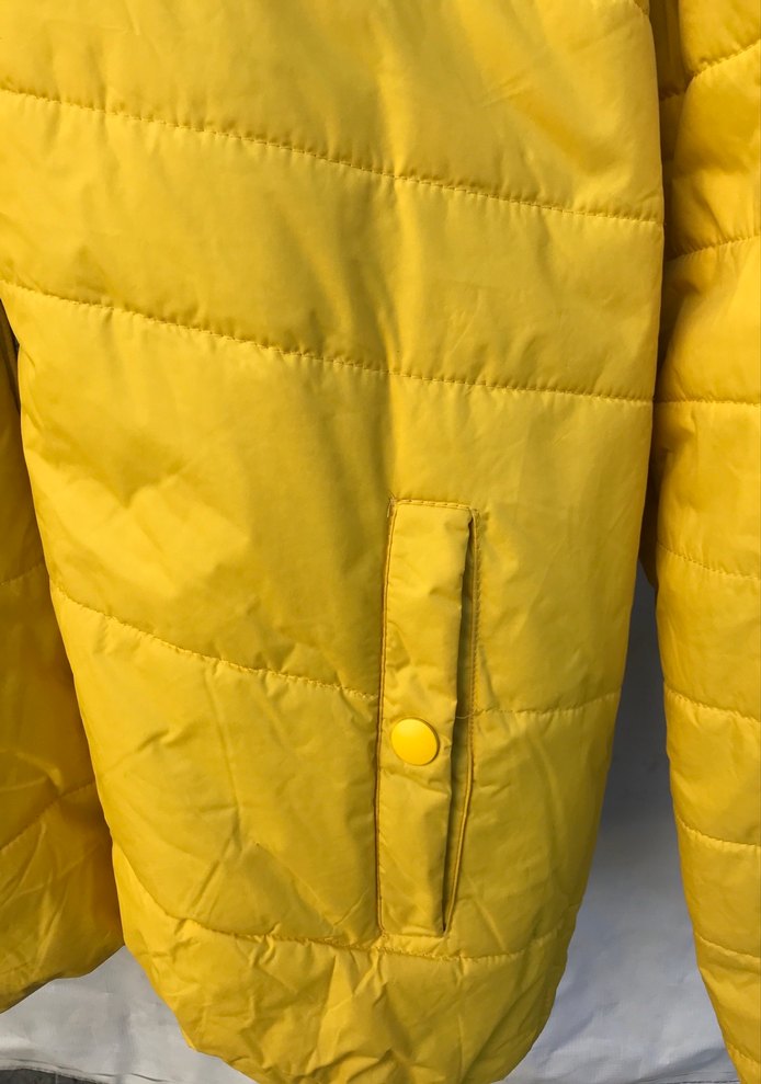 Sarı Fermuarlı Kadın  erkek Kışlık Mont - Görsel 2