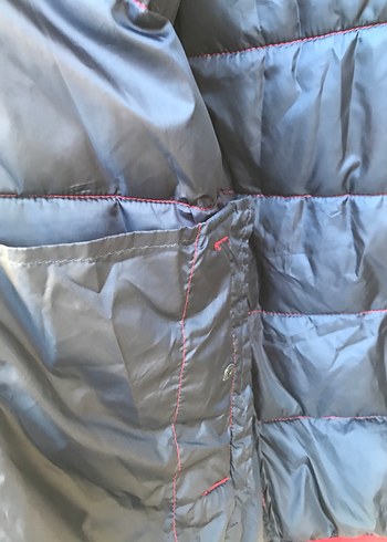 Kadın Kırmızı Fermuarlı Kış Montu - Görsel 6