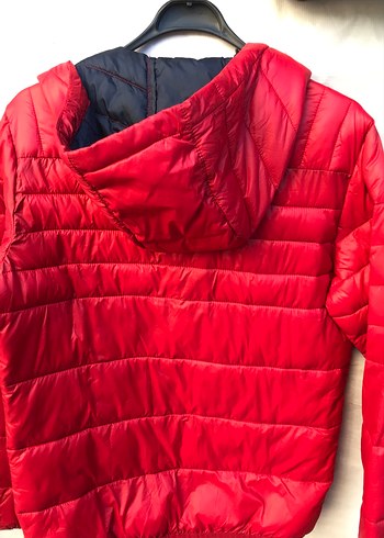 Kadın Kırmızı Fermuarlı Kış Montu - Görsel 7