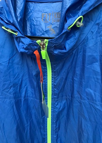 Erkek Mavi Kapüşonlu Rüzgarlık Mont - Görsel 3