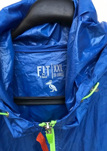 Erkek Mavi Kapüşonlu Rüzgarlık Mont - Görsel 2