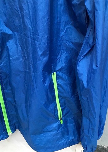 Erkek Mavi Kapüşonlu Rüzgarlık Mont - Görsel 4