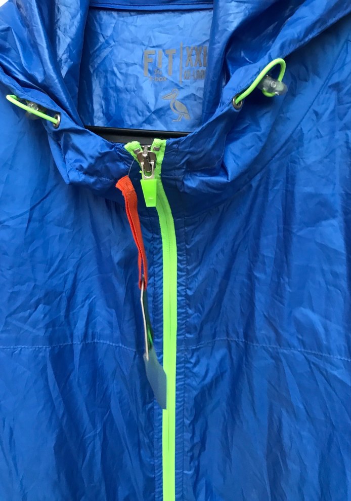 Erkek Mavi Kapüşonlu Rüzgarlık Mont - Görsel 3