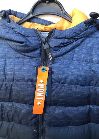 Lacivert Kapüşonlu Erkek Mont - Görsel 3