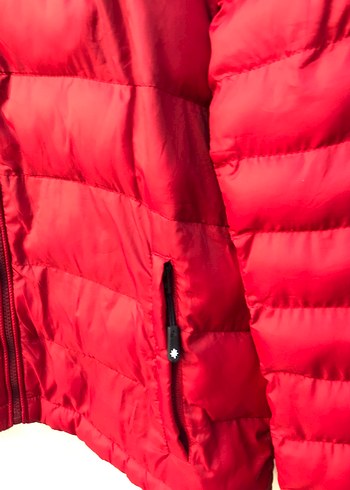 Kırmızı Kadın Kışlık Fermuarlı Mont - Görsel 4