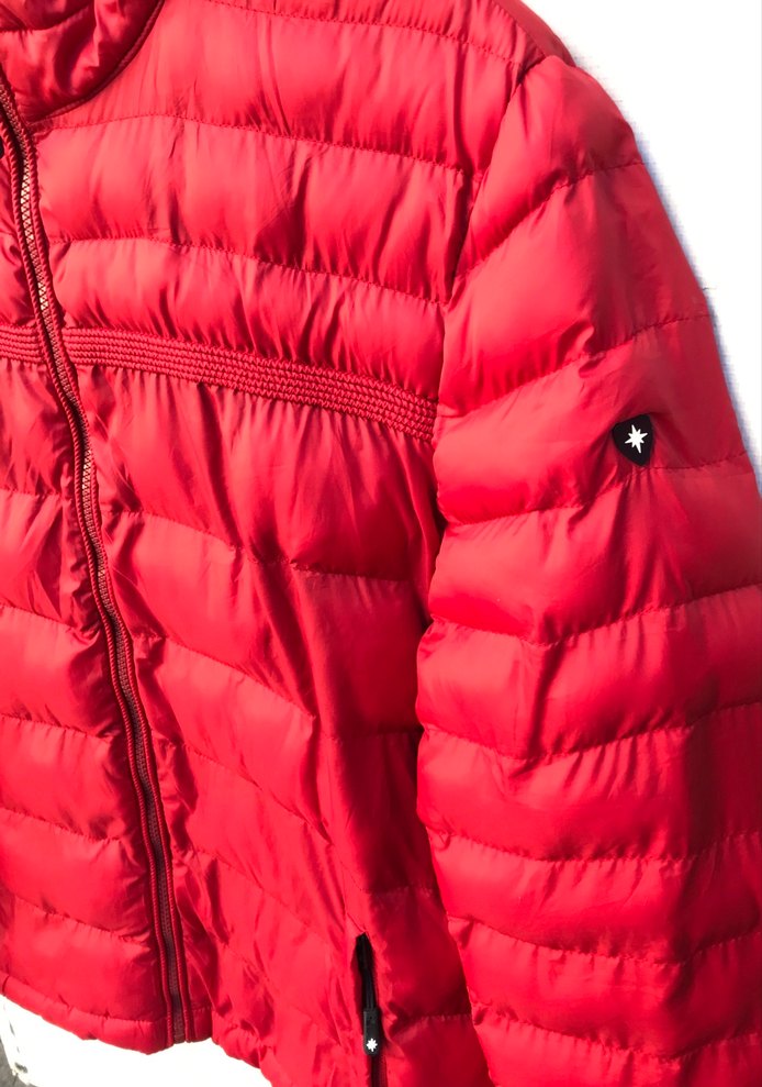 Kırmızı Kadın Kışlık Fermuarlı Mont - Görsel 3