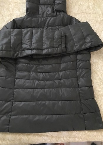 Haki Kadın Kapüşonlu Kışlık Mont - Görsel 7