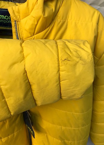 Sarı Fermuarlı Kadın Kışlık Mont - Görsel 6