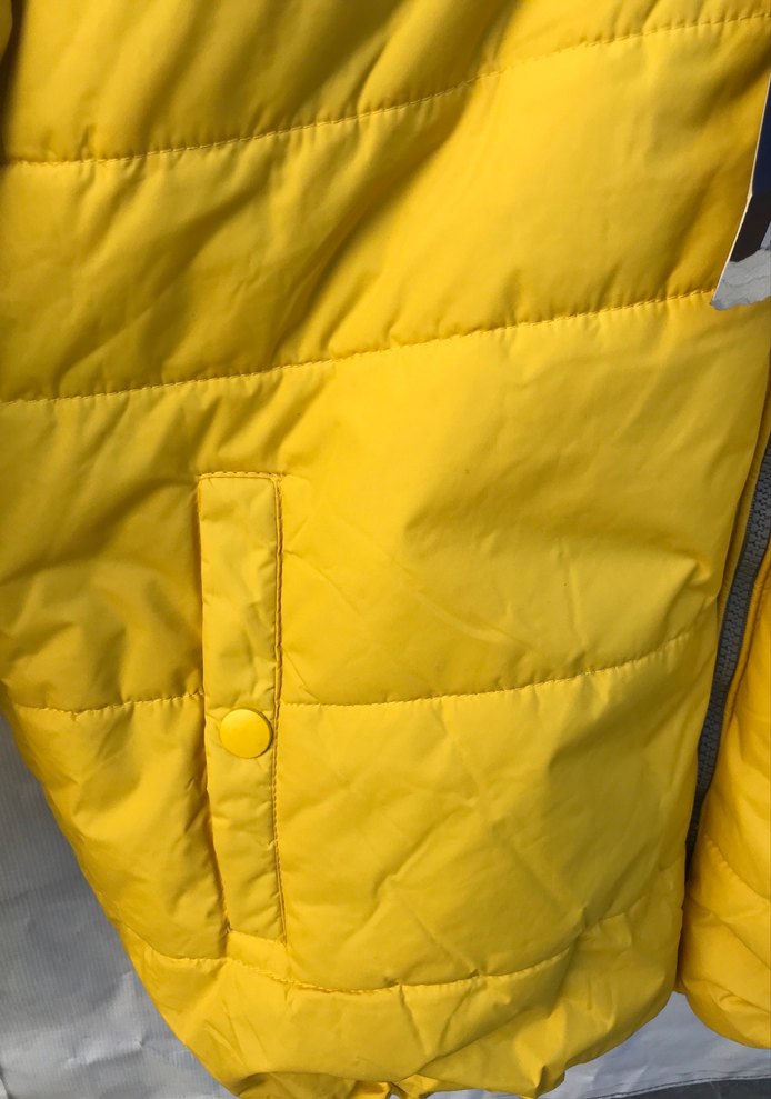 Sarı Fermuarlı Kadın Kışlık Mont - Görsel 5