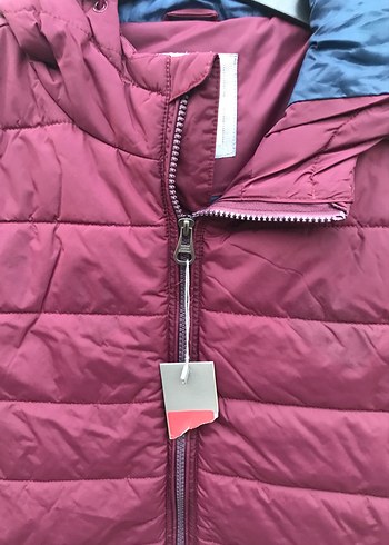 Bordo Fermuarlı Kadın  erkek Yelek - Görsel 2